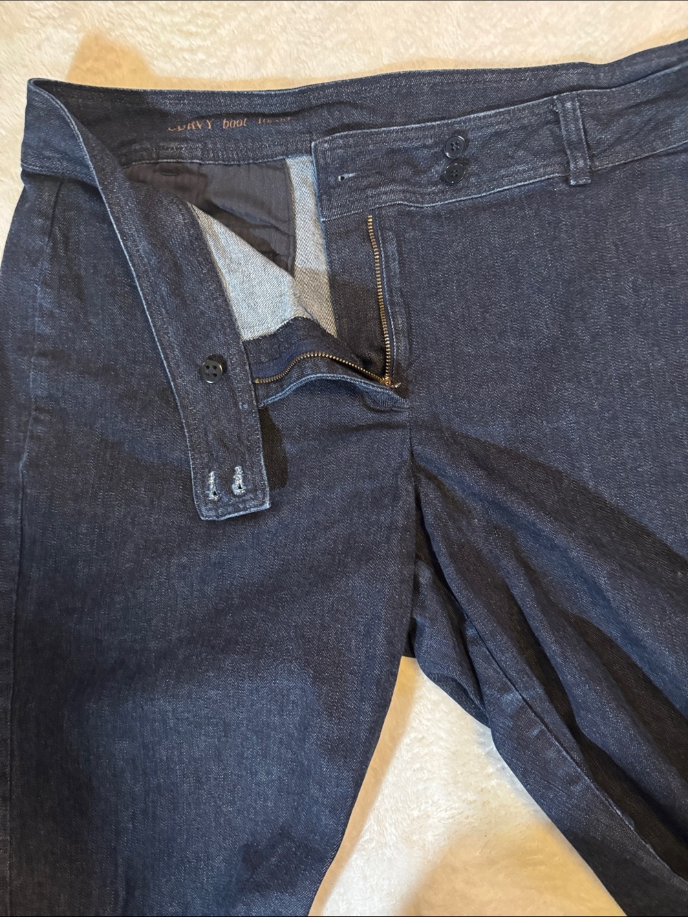 Talbots Dark Blue Women's Curvy Boot Jeans Size 16 - Picture 3 of 8